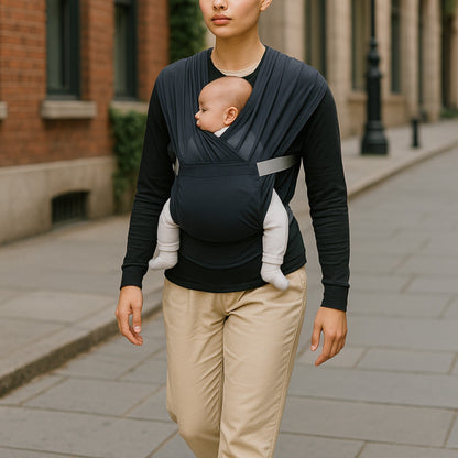 Écharpe De Portage - SnugCarry™ - Noir - Pour Mon Bébé
