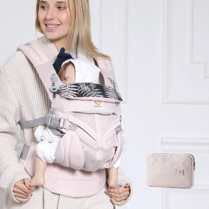 Porte Bébé - BreathBabyBag™ - Rose Maille - Pour Mon Bébé